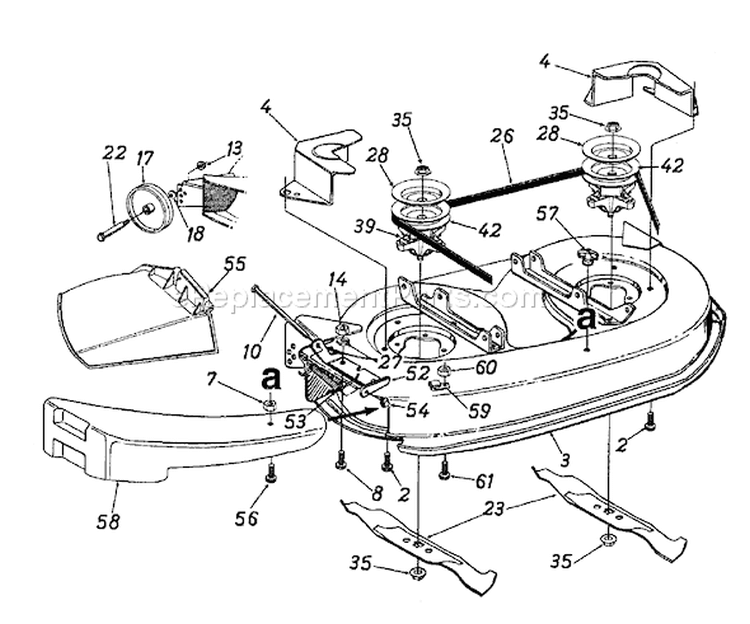Page A Diagram and Parts List for 13AT694G401 1998 Yard Man Lawn Tractor